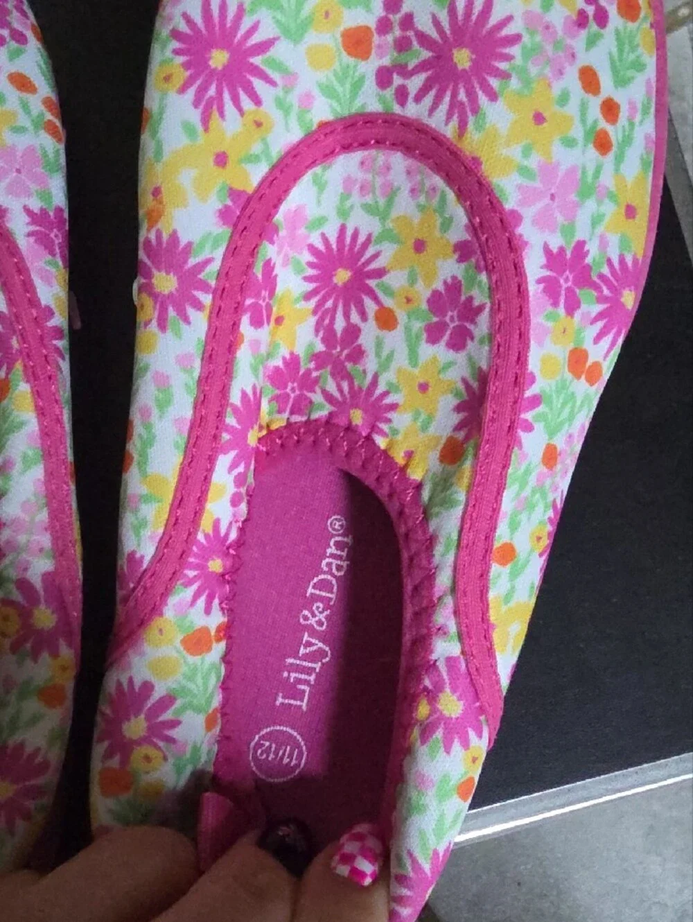 Girls' Pink Floral Slip-On Water Shoes